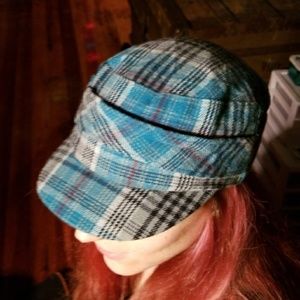 Mudd Plaid Fashion Newsboy Hat